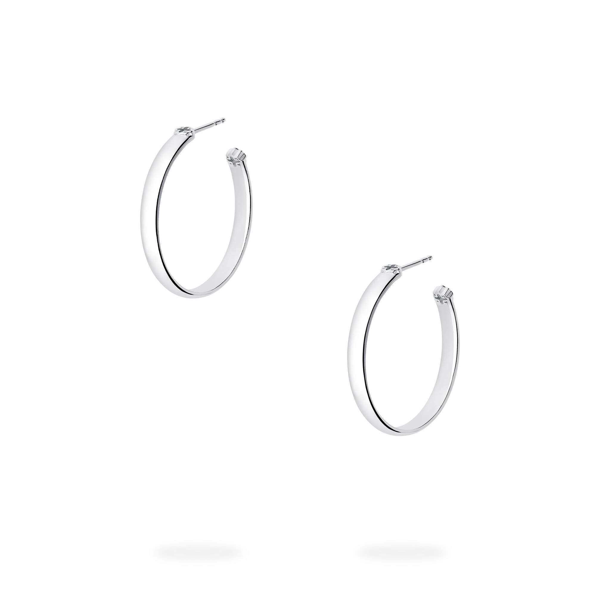 Birks Muse 30 mm Silver Hoop Earrings | Maison Birks